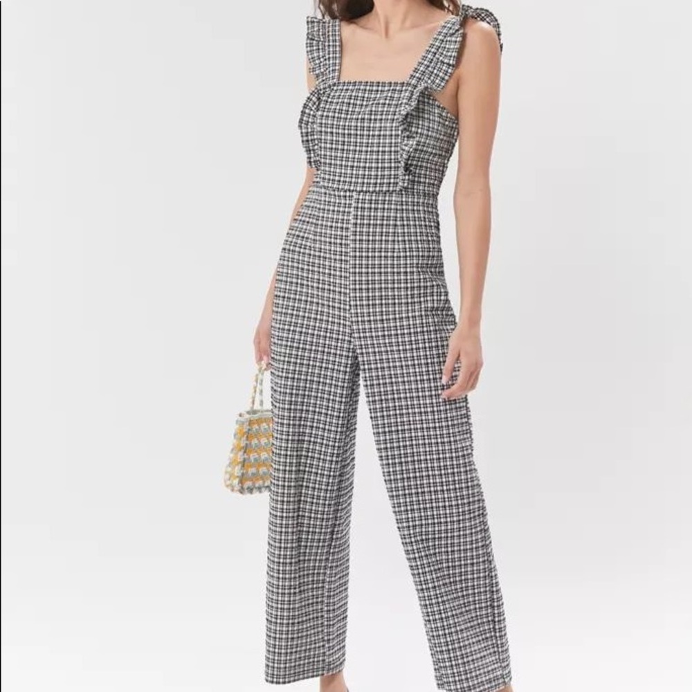 URBAN OUTFITTERS BDG Black & White Gingham Jumpsuit